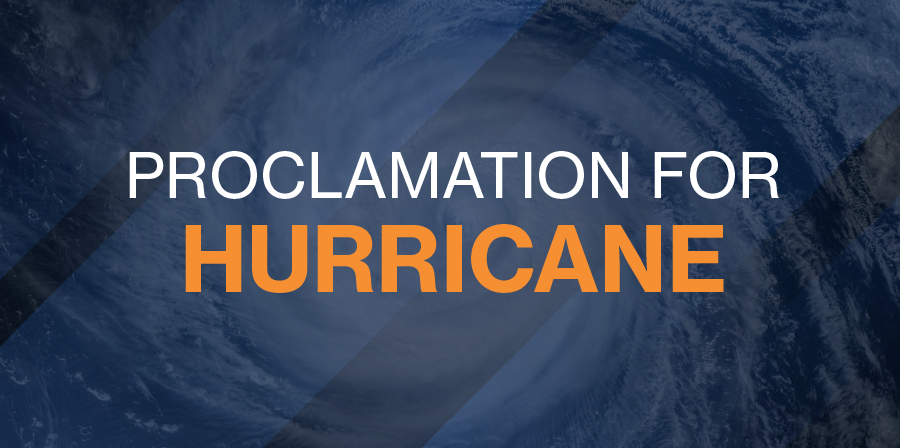 Hurricane Proclamation