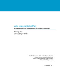 Joint Implementation Plan: 301-326 of the Dodd-Frank Wall Street Reform and Consumer Protection Act Cover Image