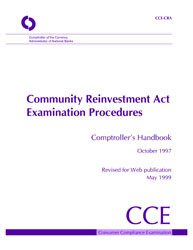 Comptroller's Handbook: Community Reinvestment Act Examination Procedures Cover Image
