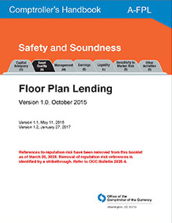 Comptroller's Handbook: Floor Plan Lending Cover Image