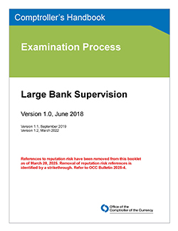 Comptroller's Handbook: Large Bank Supervision Cover Image