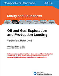 Comptroller's Handbook: Oil and Gas Exploration and Production Lending Cover Image