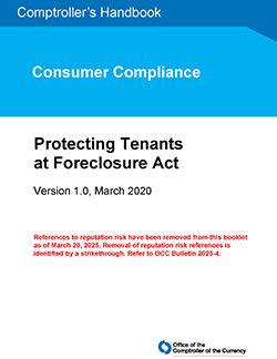 Comptroller's Handbook: Protecting Tenants at Foreclosure Act Cover Image