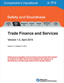 Comptroller's Handbook: Trade Finance and Services Cover Image