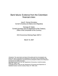 Economic Working Paper Cover Image: 2007-2