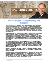 Hamilton's Corner Friends of Loan Market Efficiency and Freedom cover