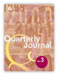 Quarterly Journal Volume 18 No. 2 Cover Image