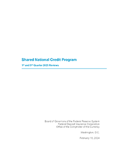 Shared National Credits 2023 Cover Image