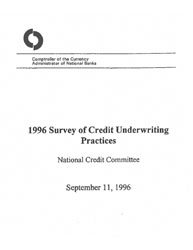 Survey of Credit Underwriting Practices 1996 Cover Image