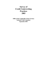 Survey of Credit Underwriting Practices 2003 Cover Image